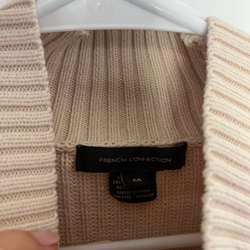 Cream Ribbed Knit Sweater - Picture 3 of 3